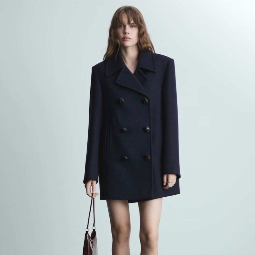 MANGO STRUCTURED OVERSIZE WOOL COAT NEW